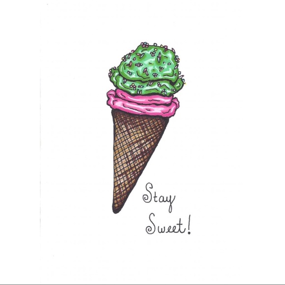Stay Sweet Forever Notecard Illustration - Picture 2 of 2